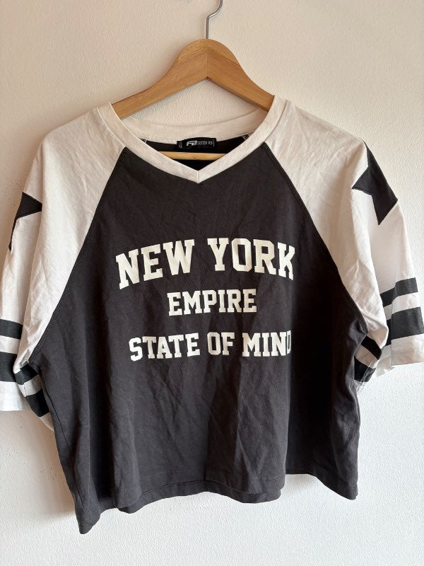 New York jersey bolur stuttur grey white