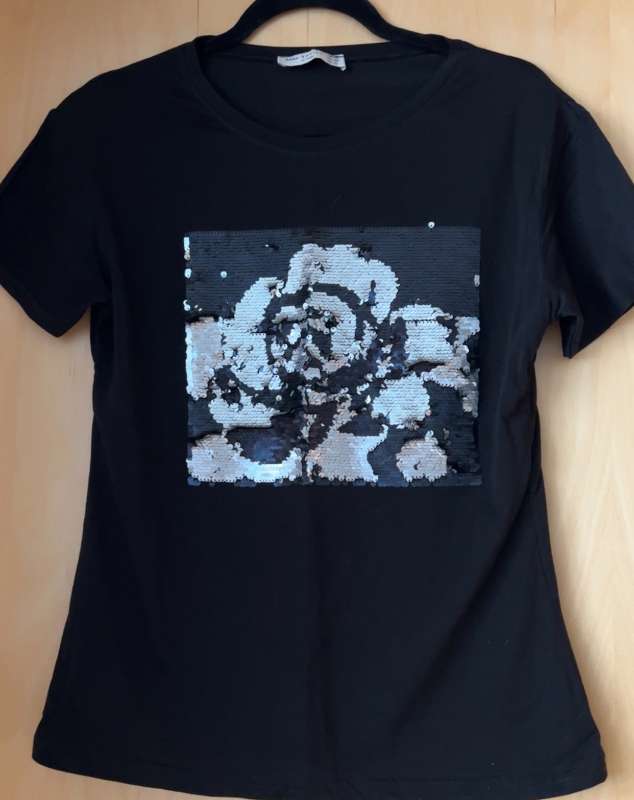 Zara Basic TOP (Black Tshirt ROSE)