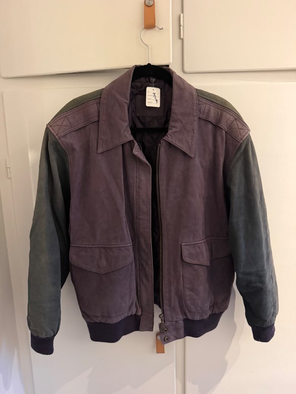 Vintage purple bomber