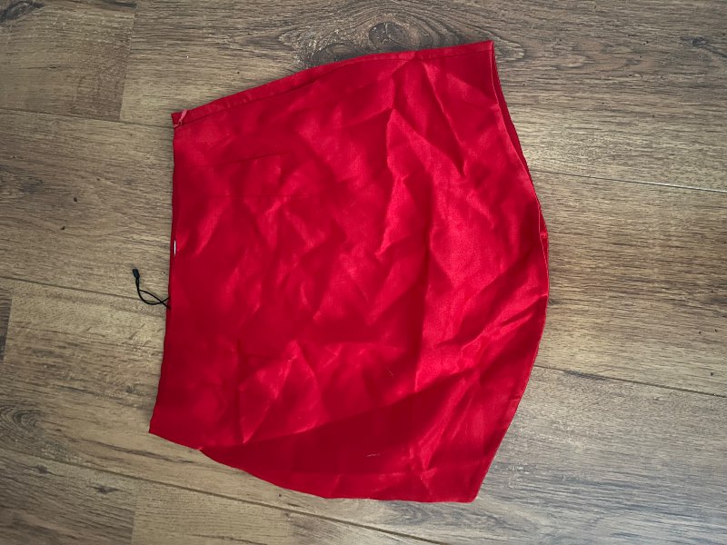 Red Satin Mini Skirt