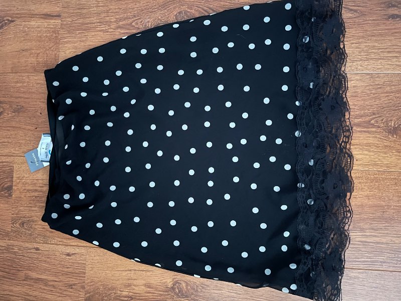 Polka dot slip skirt