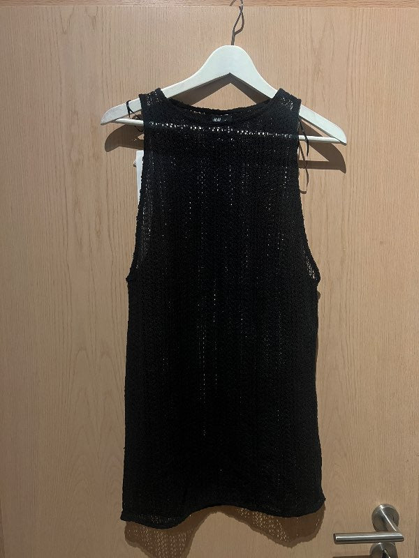 Svartur H&M Crochet Kjóll