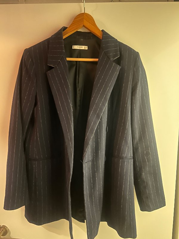 Mango suit jakki blár/teinóttur
