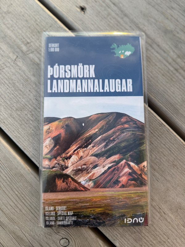 Sérkort Þórsmörk Landmannalaugar 1:100000
