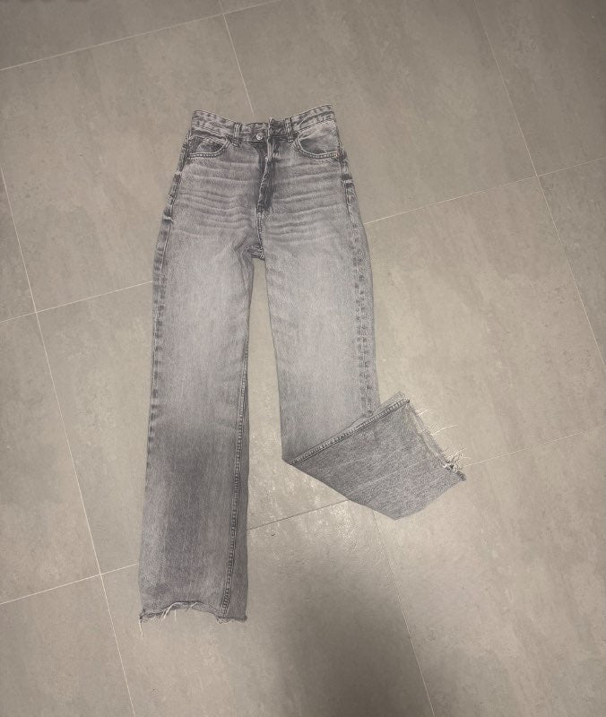 Zara gráar gallabuxur