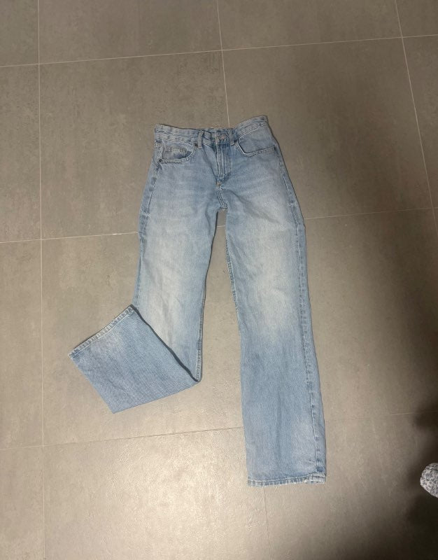 Zara bláar gallabuxur