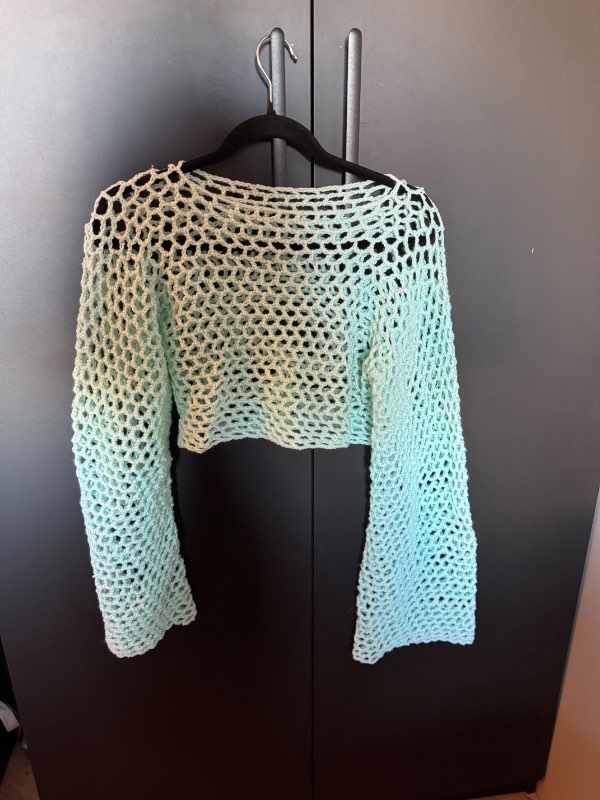 Turquoise heklaðar ermar