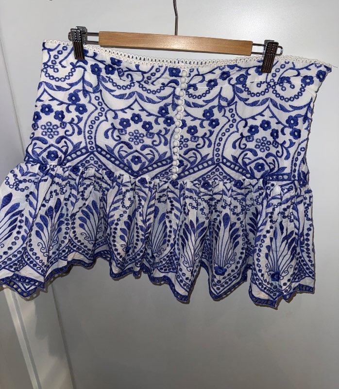 ZARA hvítt/blátt pils