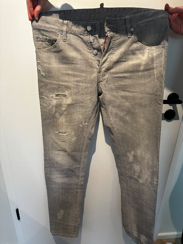 Gallabuxur Dsquared2 - Ljósgráar