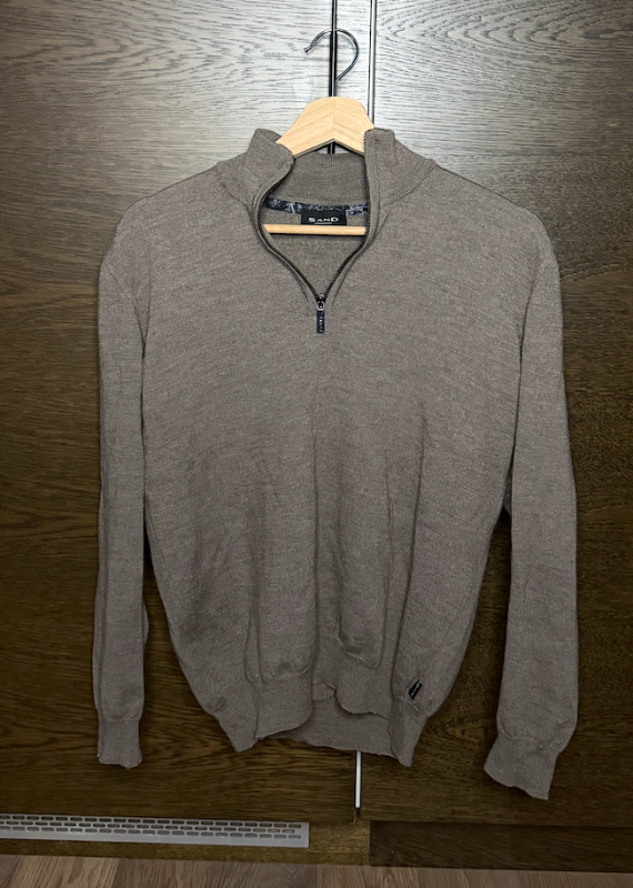 Sand Half zip Peysa - M