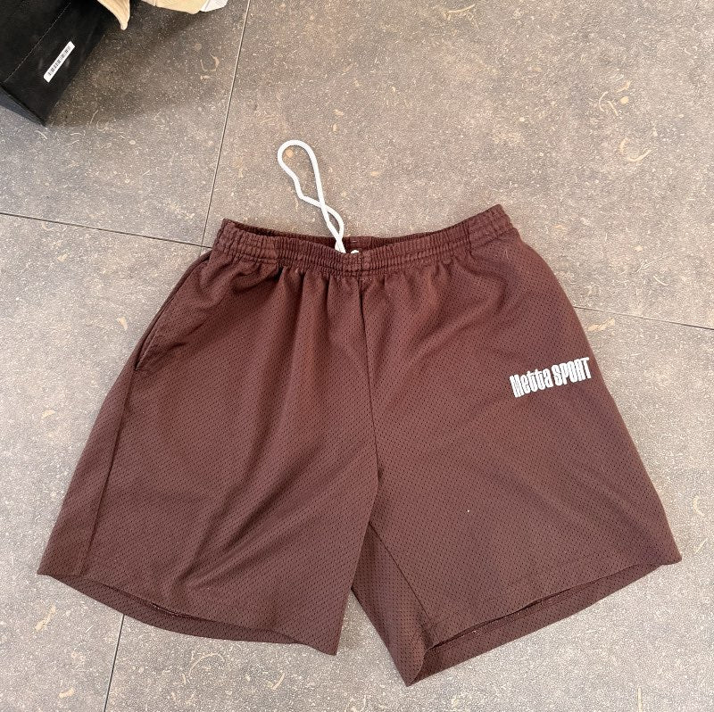 Metta Sport stuttbuxur vínr.