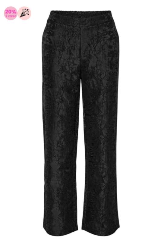 Svartar buxur - með mynstri