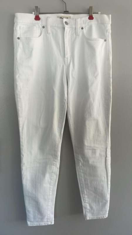 Madewell High rise skinny hvítar gallabuxur