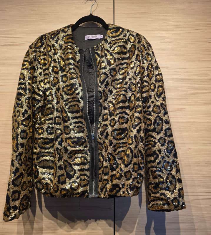 Leopard-glitterjakki