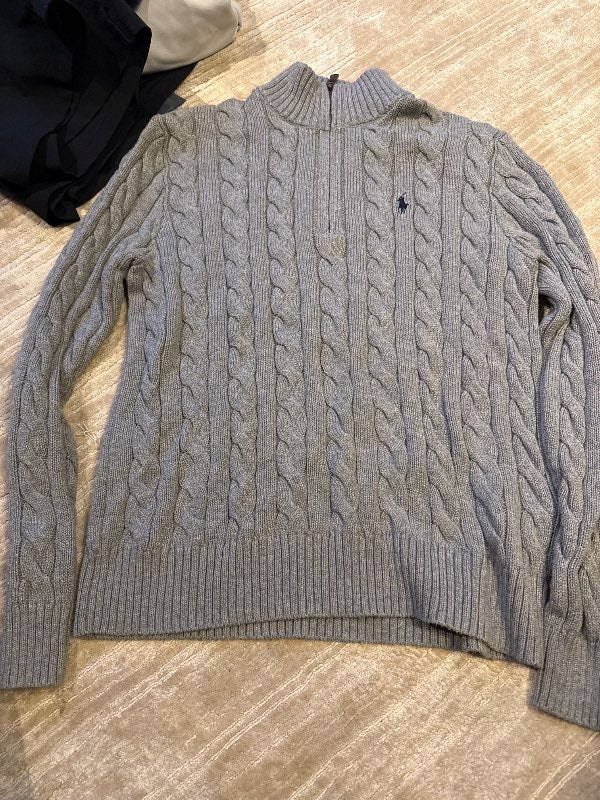 Ralph lauren kaðla peysa
