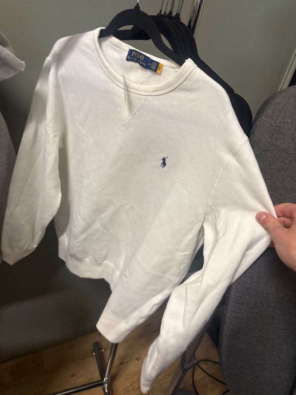Polo hvít crewneck