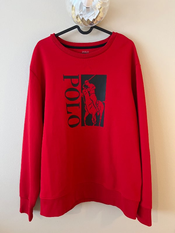 Rauð polo peysa