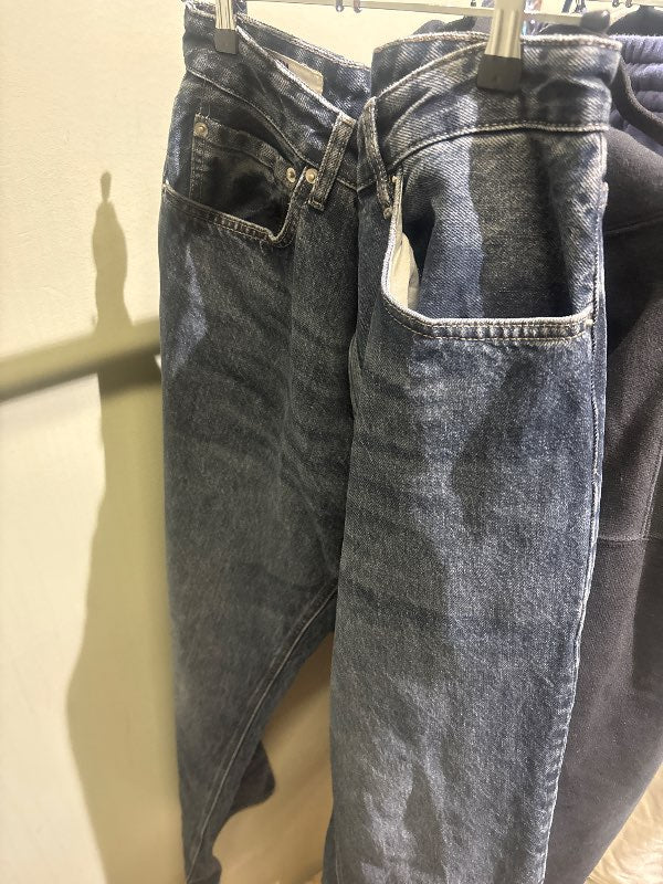 Straight fit jeans bláar