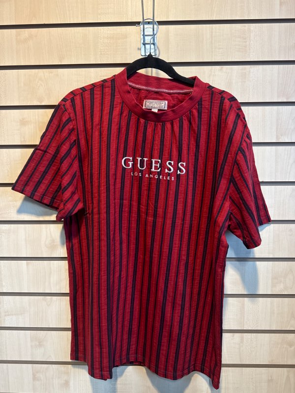 Guess rauður bolur (striped)