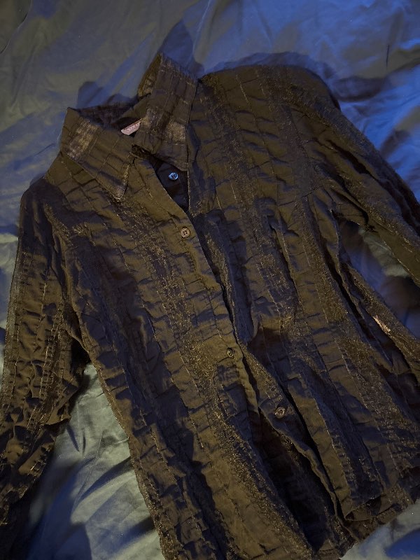 Svört Vintage Skyrta Textured