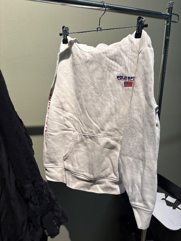 Hvít hettupeysa Ralph Lauren