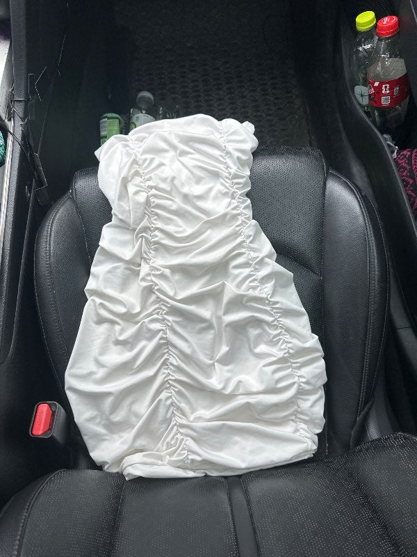 Strapless hvítur kjóll