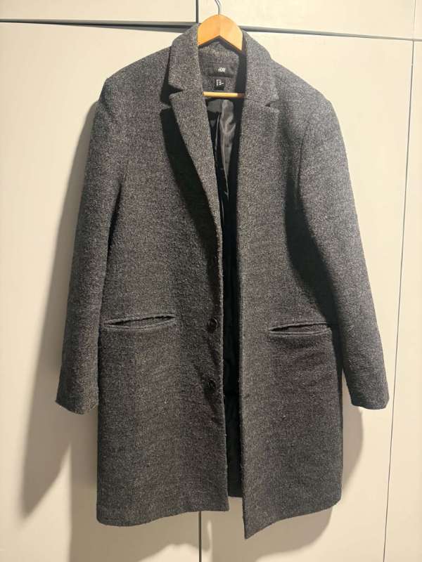 H&M ullarkápa, grá