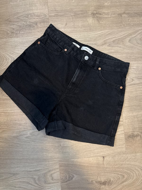 Mango gallastuttbuxur svartar