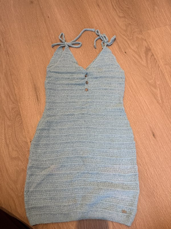 Blár heklaður kjóll