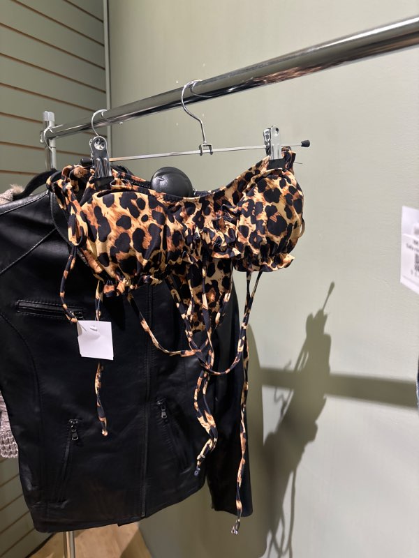 Cheetah bikini top