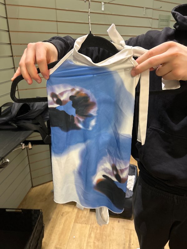 blár djamm bolur opin á baki