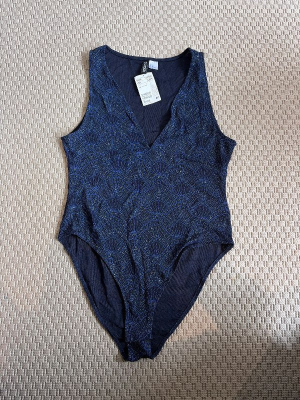 H&M glimmersamfella blá (ónotuð)