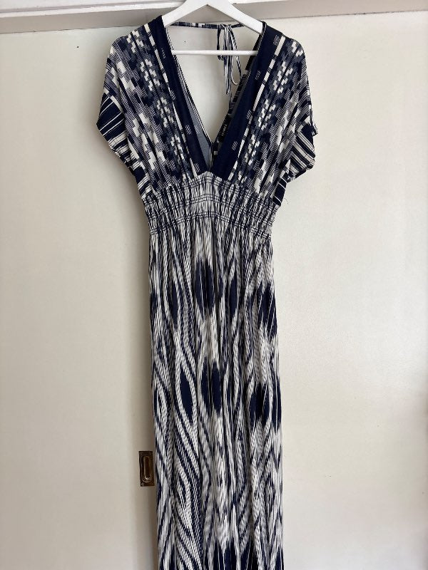 Izabel v-neck maxi kjóll