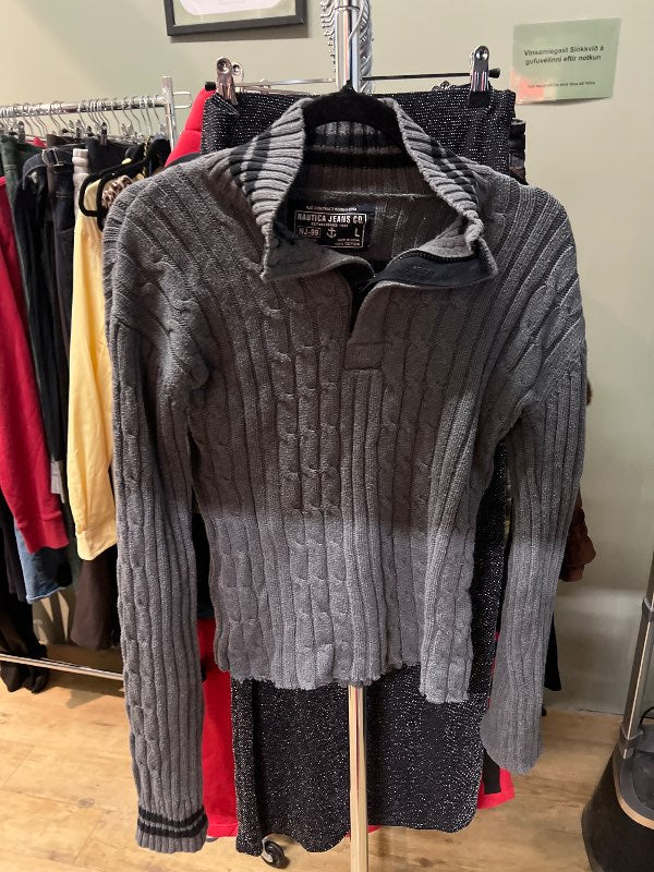 Quarter zip grá