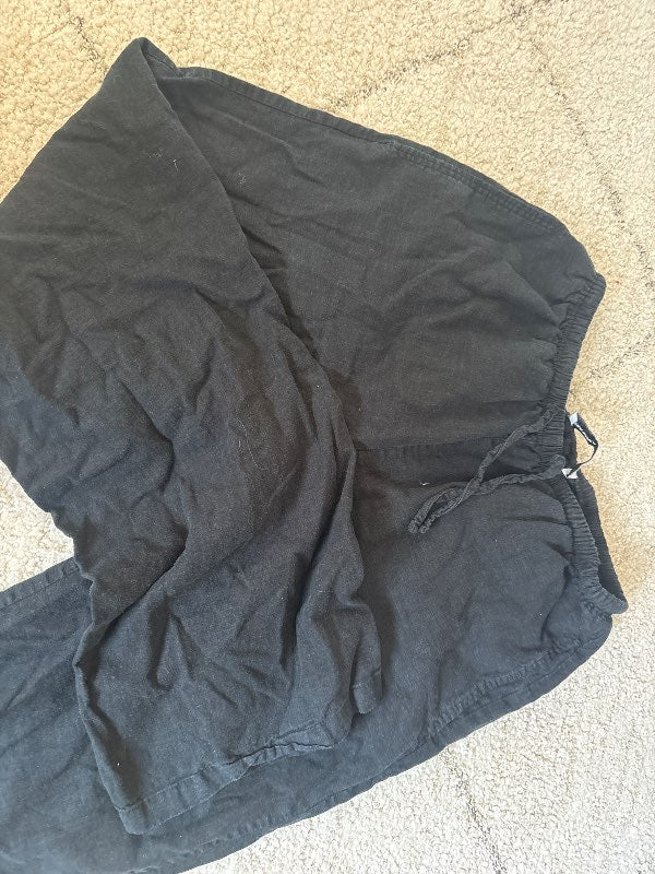 Linen buxur - svartar