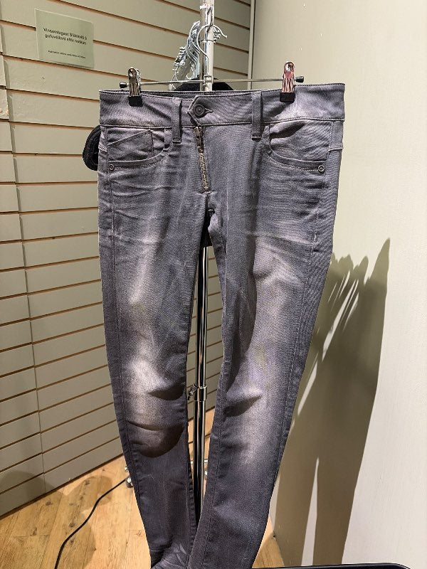 Vintage svartar gallabuxur