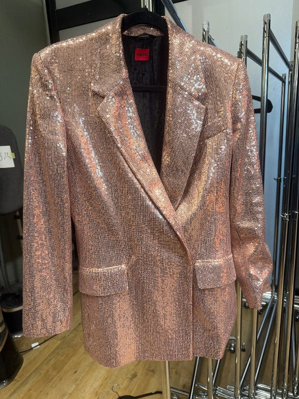 Hugo Boss glimmer jakki bleikur