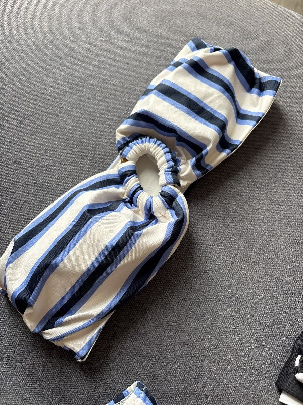 Bikinítoppur blár/hvítur