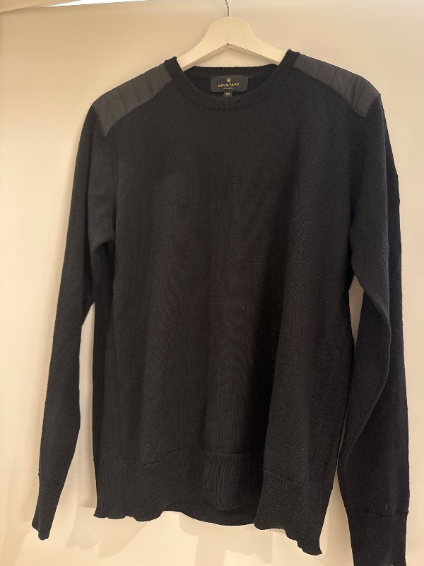 Belstaff svört ullarpeysa