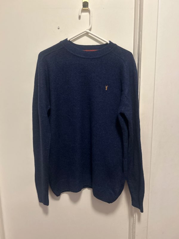 Navy 100% lambs wool sweater Next