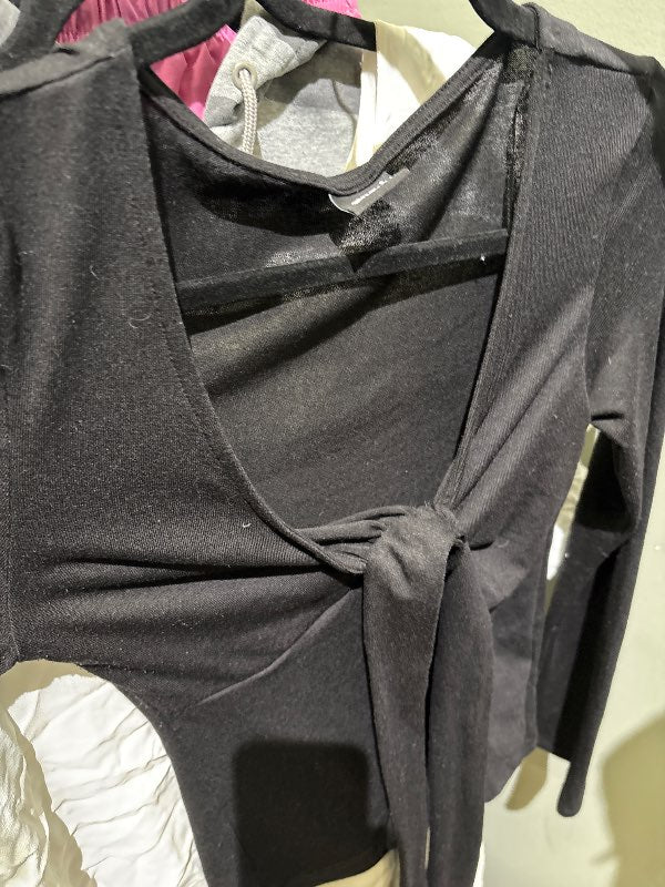 Síðerma bolur svartur Gina Tricot