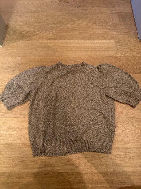 Brún vera moda stutterma peysa