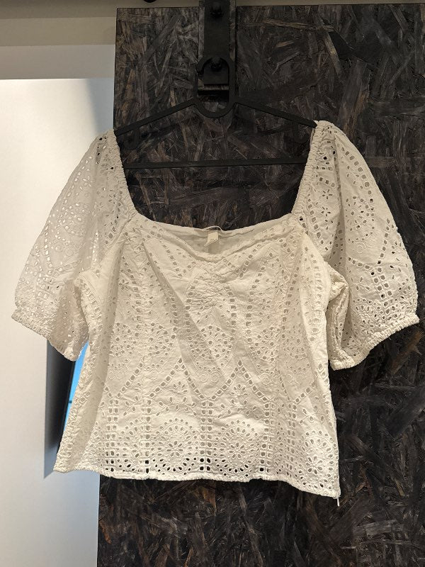 H&M blúndubolur hvítur