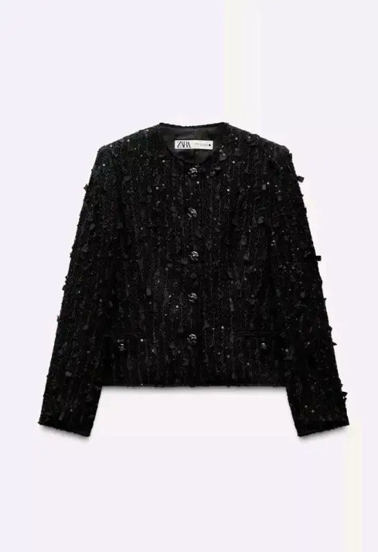 Nýr ZARA perlu blazer boucle