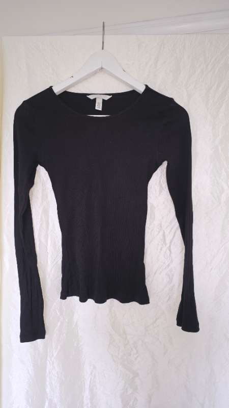 H&M SVARTUR langerma