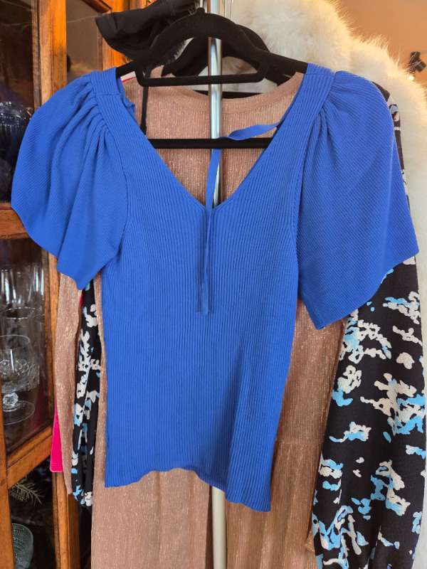 Only toppur blár knit - Nýr