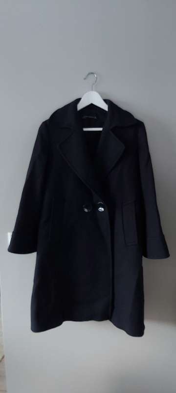 Zara navy ullarkápa 60's