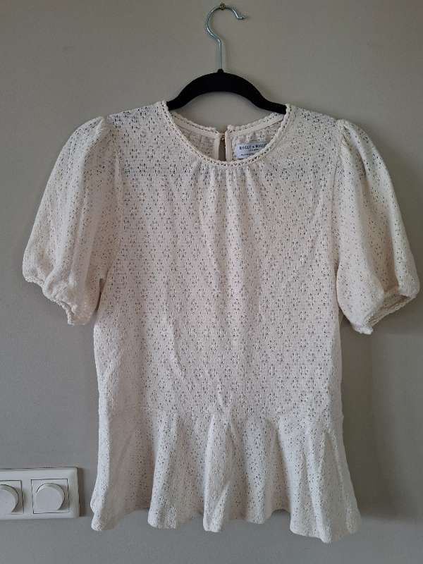 Holly&Whyte hvít peplum blússa