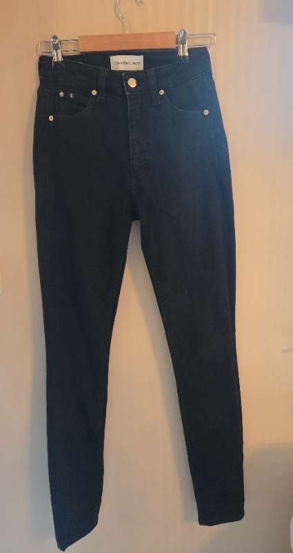Calvin Klein háar gallabuxur