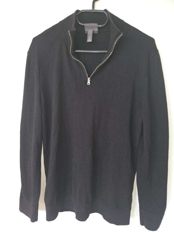 Peysa - quarter zip svört